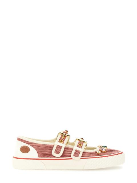 Valentino Garavani Women Velvet "Dollyboard" Ballerina Sneaker