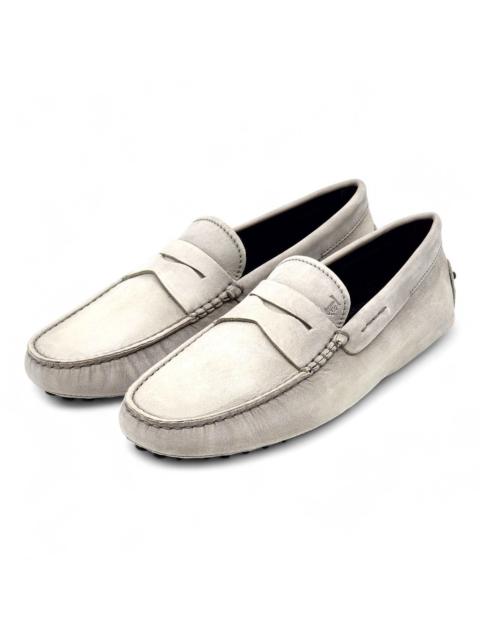 Tod's City Gommino Suede Loafers Light Gray UK 6 US 7.5 $695