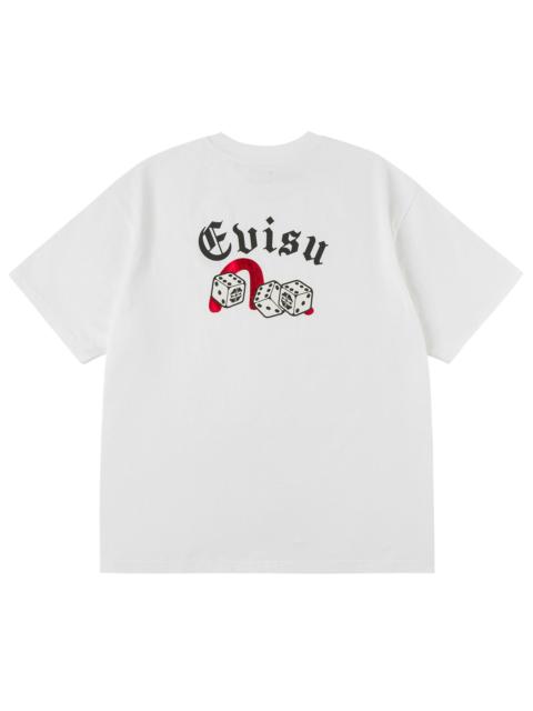 EVISU Poker Lucky Dice and Flocked Seagull T-shirt - White
