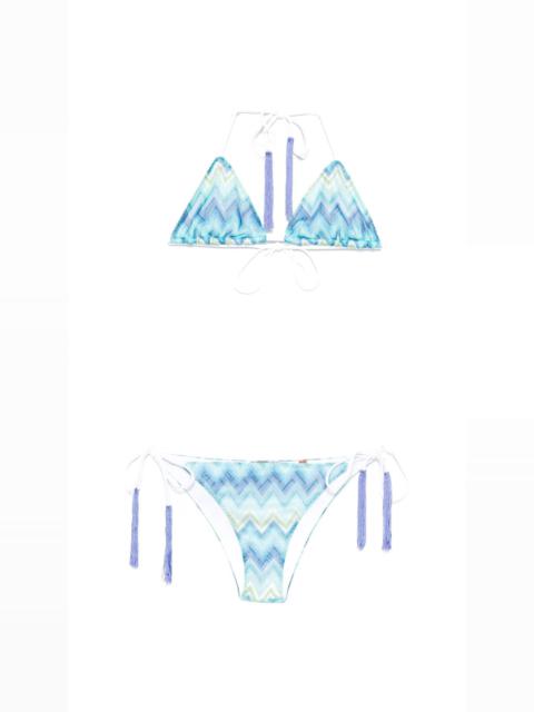 zigzag-motif bikini set