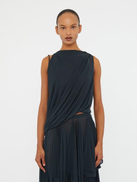 CHRISTOPHER ESBER Macrame Silk Knot Dropped Armhole Top