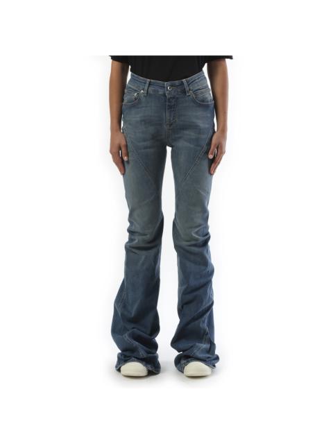 Rick Owens DRKSHDW Bias Bootcut Jeans in Washed Indigo