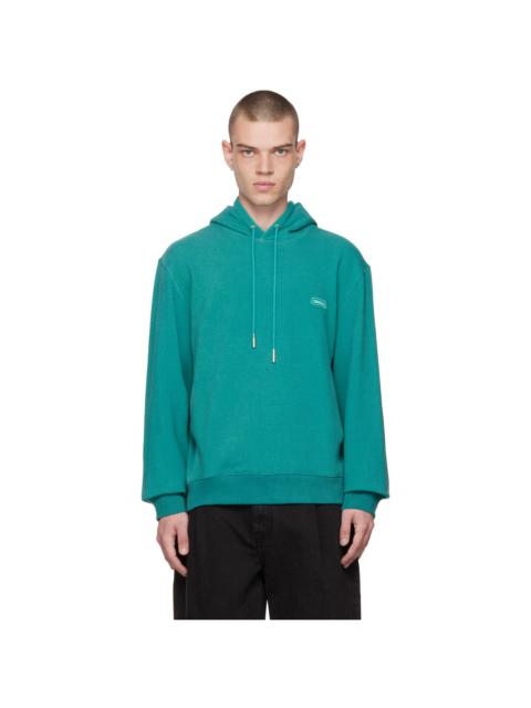 SOLID HOMME Green Embroidered Hoodie