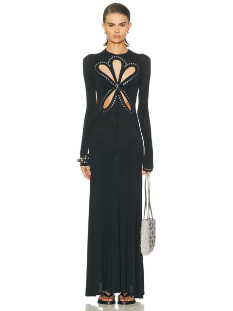 ワンピース DRIES VAN NOTEN BLACK WOOL-BLEND DRESS WITH DRAPE Dries Van Noten Black wool-blend dress with drape | REVERSIBLE