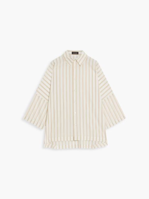 Other Designers Striped cotton-voile shirt
