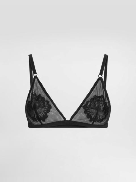 Dolce & Gabbana Lace and tulle soft-cup triangle bra