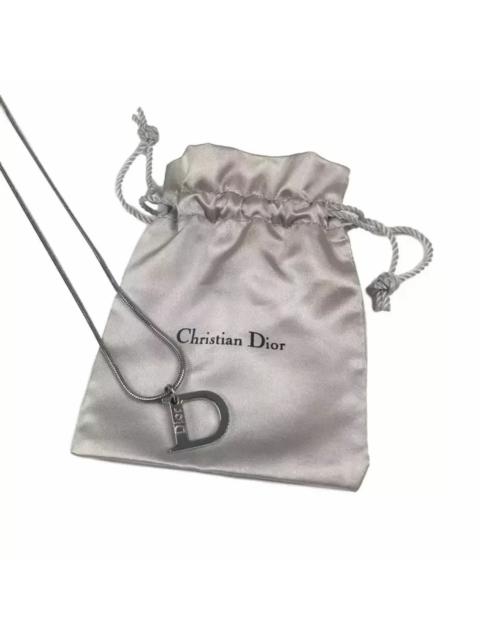 Dior Silver D Charm Necklace