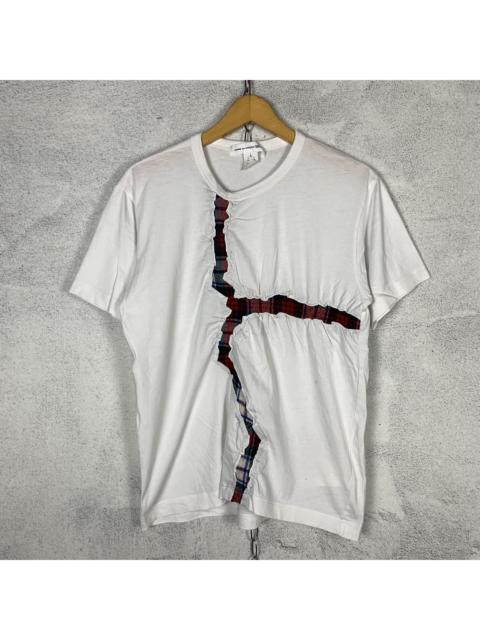 Comme Des Garçons Comme des Garçons Shirt Deconstructed Plaid Panel Tshirt
