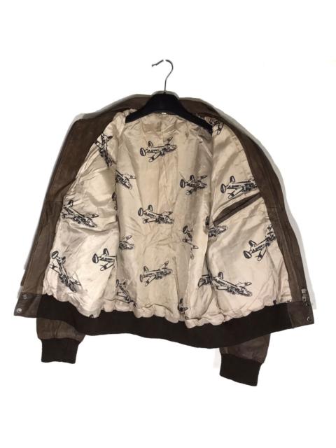 Other Designers Flight Club - Vintage Flight Club Voyager Leather Bomber Jacket