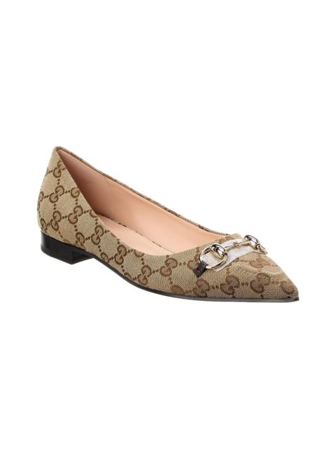 GUCCI Gucci GG Canvas Ballet Flat