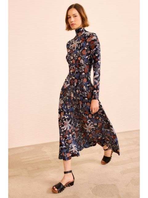 ULLA JOHNSON Fernanda Turtleneck Long Sleeve Dress