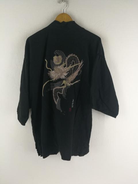 Other Designers Kimono Japan Dragon - Embroidered Dragon Motive Big Logo Man Cool Kimono