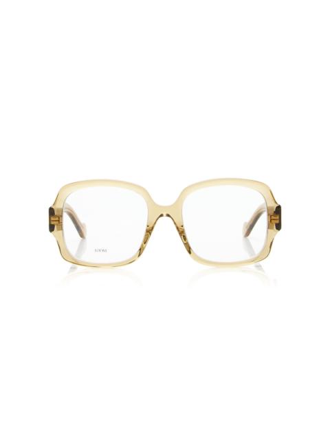 Loewe Square-Frame Acetate Glasses green