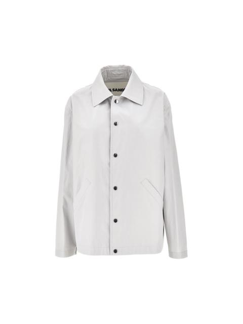 Jil Sander COTTON TAFFETÀ BLOUSON JACKET WITH LOGO PRINT