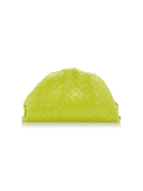 Bottega Veneta The Teen Pouch Intrecciato Leather Clutch lime green