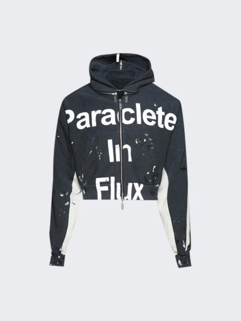RRR123 Paraclete In Flux Rose Zip Hoodie Vintage Black And  Grey