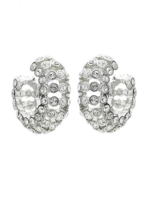 Oscar de la Renta Caterpillar Hoop Earrings