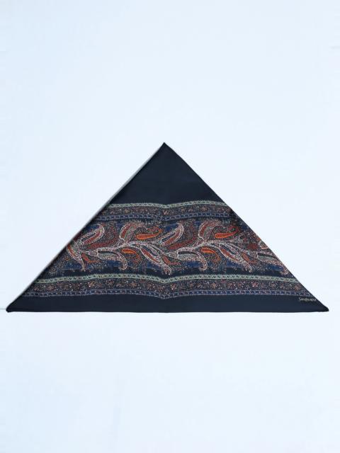 SAINT LAURENT Paisley Silk Square Scarf