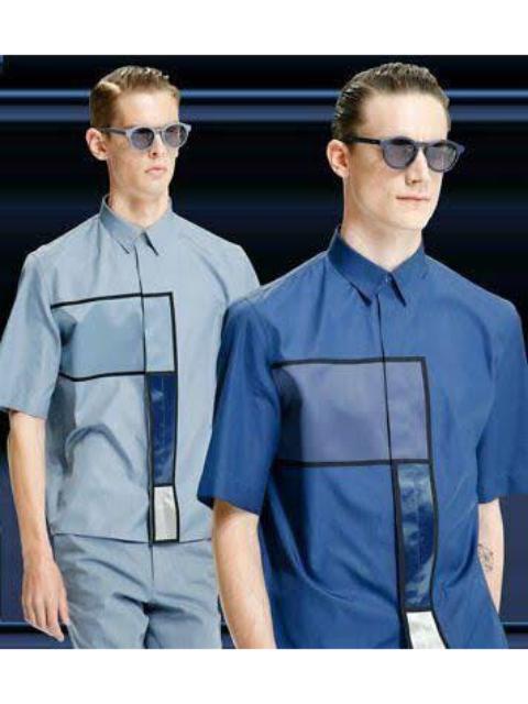 SS14 Dior Homme Kris Van Assche Haute Patchwork Shirt