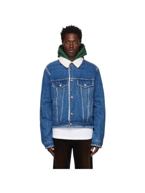 We11done Blue Regular-Fit Denim Jacket
