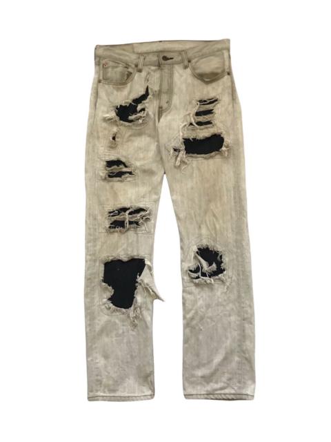 Levi's LEVIS 505 DISTRESSED PATCHWORK STYLE JEANS