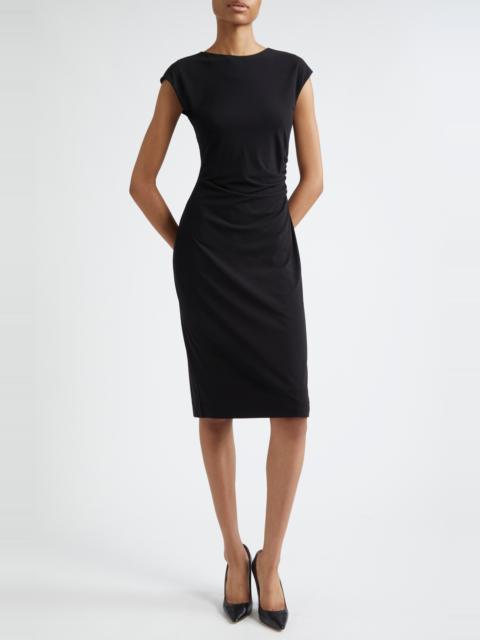 EMPORIO ARMANI Emporio Armani Ruched Sheath Dress in Solid Black at Nordstrom