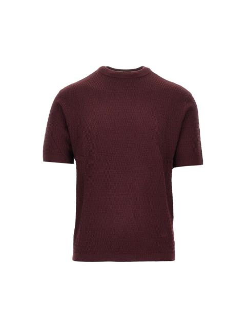EMPORIO ARMANI Emporio Armani Virgin Wool Knitted T-shirt Red Men