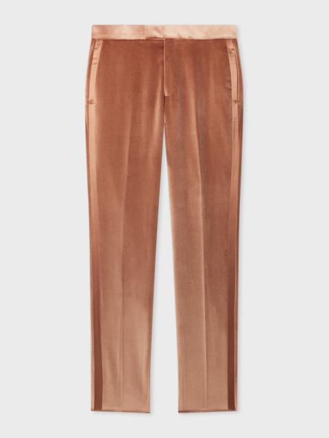Paul Smith Tailored-Fit Dusty Brown Velvet Trousers