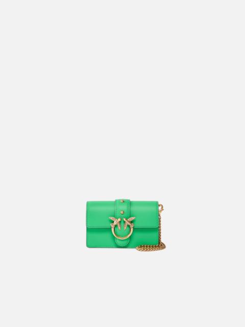 PINKO SMALL SHOULDER BAG LOVE BAG SIMPLY IN LEATHER