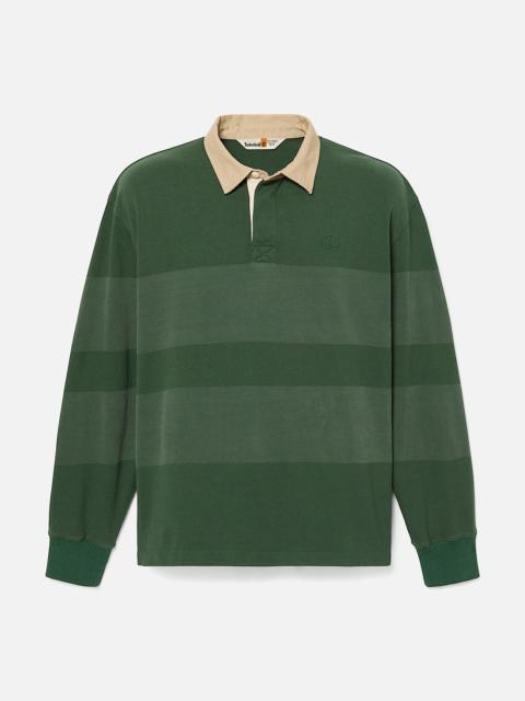 Timberland Striped Long-Sleeve Rugby Polo Shirt