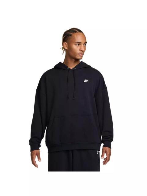 Nike Men's Club Fleece Oversized French Terry Pullover Hoodie - Black