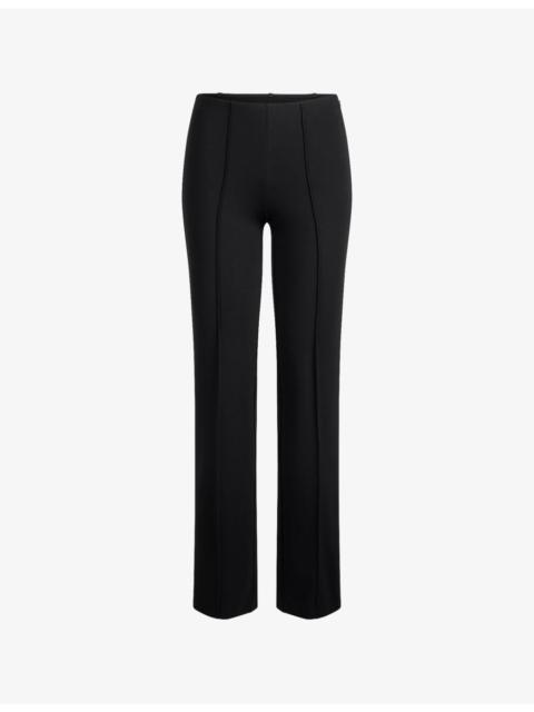 SKIMS Essentials Pintuck Straight-Leg Stretch-Woven Trousers