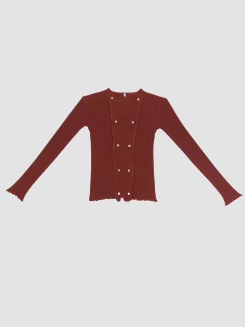 BASERANGE Disc Cardigan - Recycled Cotton Rib