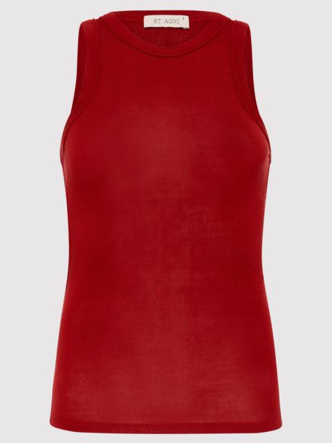 ST. AGNI Jersey Tank - Rouge