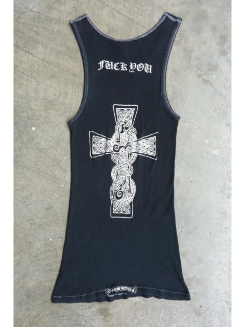 Chrome Hearts Chrome Hearts - "Fuck You" Celtic Cross Ribbed Tank Top