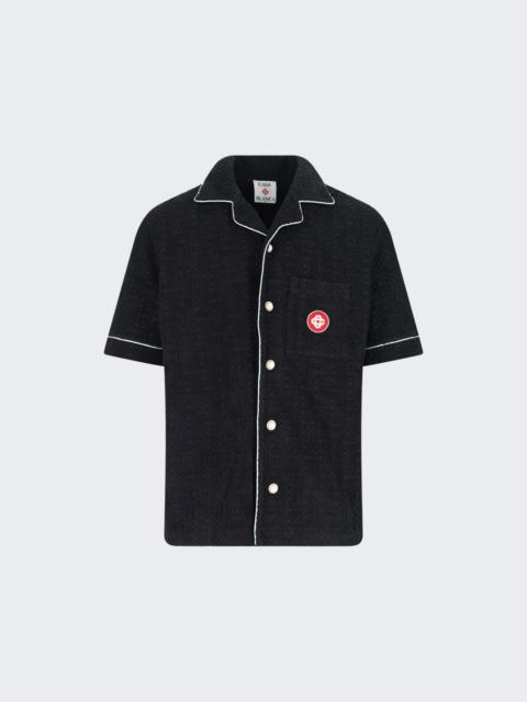 CASABLANCA Towelling Monogram Shirt Black