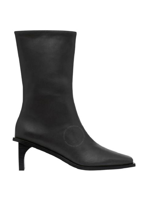 St Agni Block Heel Leather Border Boots