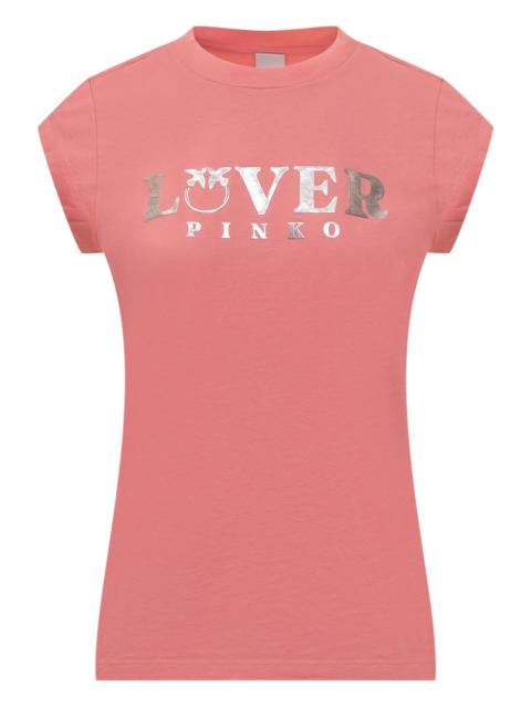 PINKO logo-embossed short-sleeve T-shirt