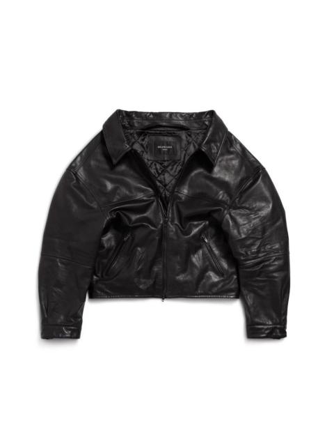 Balenciaga Oversized Leather Jacket