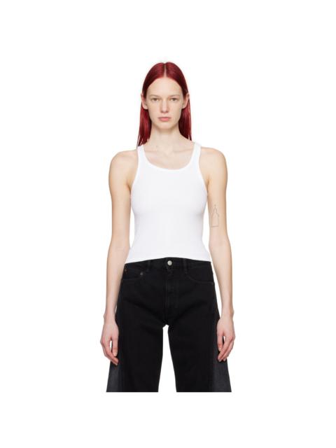 MM6 Maison Margiela White Cutout Tank Top