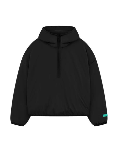ESSENTIALS Fear of God Essentials Nylon Filled Half Zip Hoodie 'Jet Black'