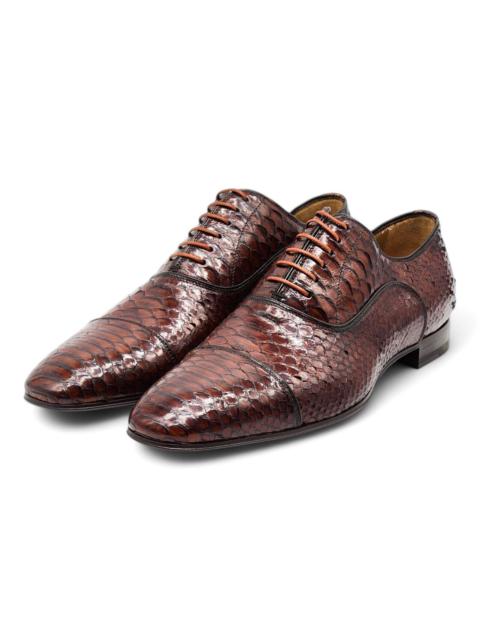 Christian Louboutin Greggo Python Oxford Shoes - Brown - EU 42 / US 9 $1495