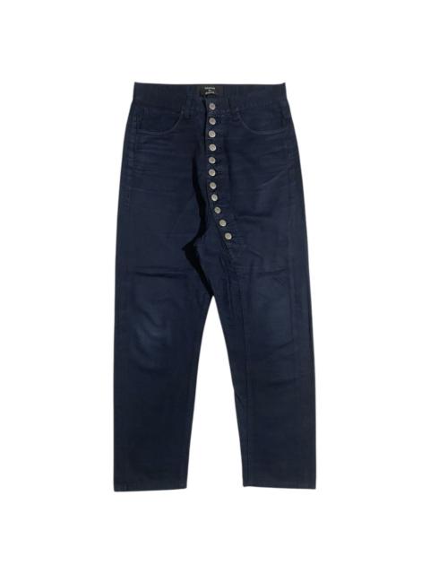 Le Grande Bleu (L.G.B.) - Cabane De Zucca Diagonal Button Cropped Pants