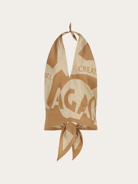 FERRAGAMO Venna print silk scarf