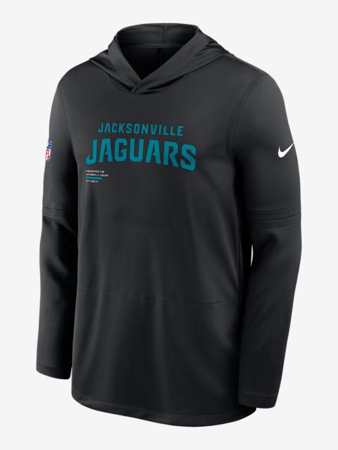 Nike Jacksonville Jaguars Pure Fury Sideline Men's Nike Dri-FIT NFL Long-Sleeve Hooded Top