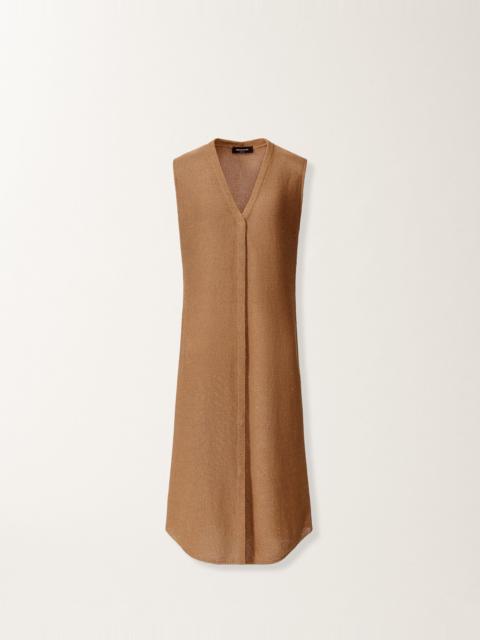 FABIANA FILIPPI Cardigan vest in cotton and linen with sequins