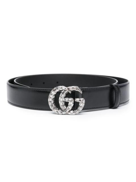 GUCCI Double G Crystal-embellished Belt