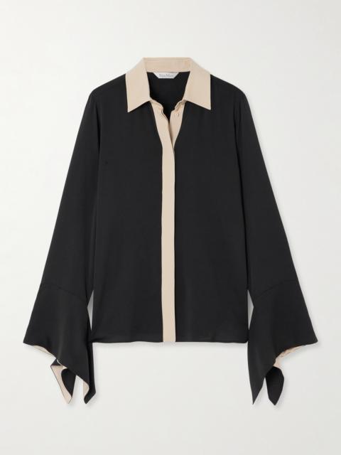 Max Mara Pio Two-tone Silk Shirt