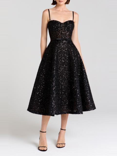 NADINE MERABI NADINE MERABI Marilyn Rhinestone Cocktail Dress in Black at Nordstrom