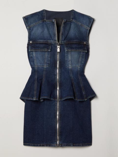 Givenchy Denim Peplum Mini Dress